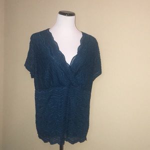 Lane Bryant Turquoise Blouse/Top - 18/20